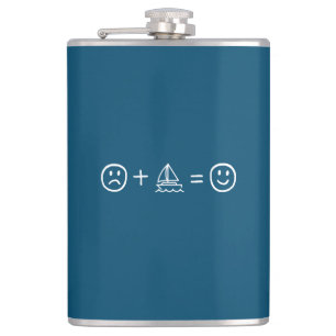 Sailing Makes You Happy Hip Flask