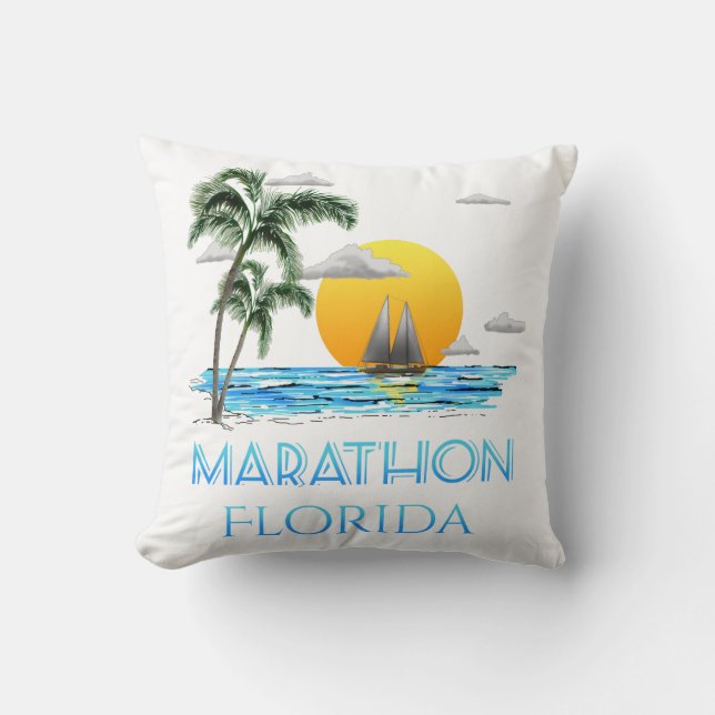 Sailing Marathon Florida Cushion (Front)