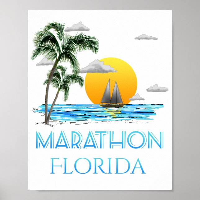Sailing Marathon Florida Poster (Front)