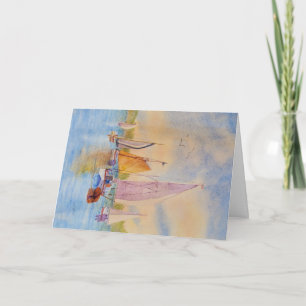 Sailing Mt Desert Is Maine Folded Greeting Card