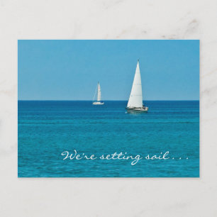 Sailing . . . New Address Announcement Postcard