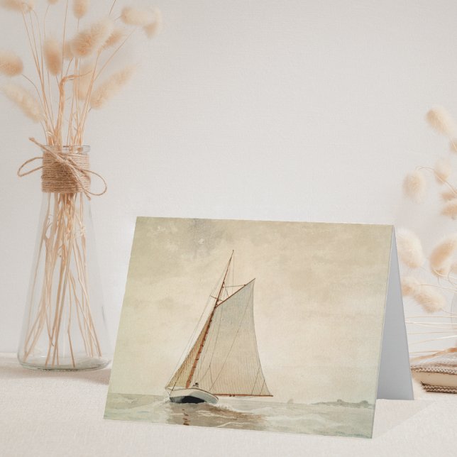 Sailing off Gloucester Winslow Homer Note Card (Creator Uploaded)
