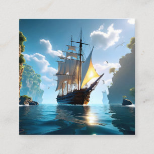 Sailing on promises is like gliding over still wat square business card