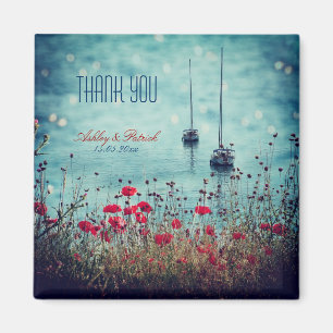 Sailing on the sea of love thank you magnet