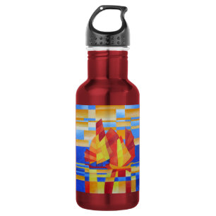 Sailing on the Seven Seas So Blue Cubist Abstract 532 Ml Water Bottle