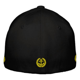 Sailing or yacht captain with anchor motif embroidered hat