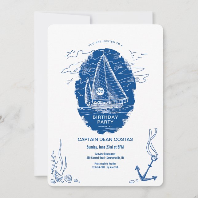 Sailing Party Invitation (Front)