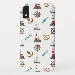 Sailing Pattern Color on White Case-Mate iPhone Case