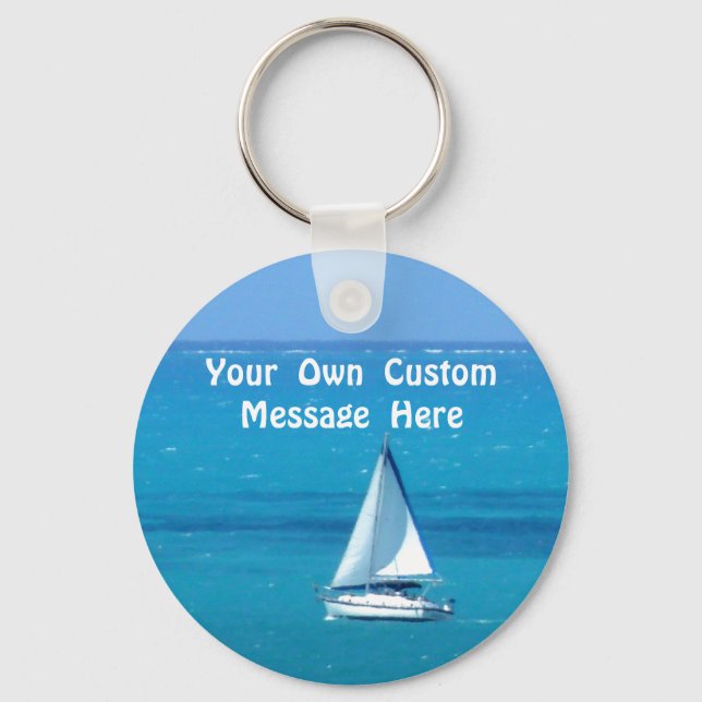 Sailing Personalised Key Ring (Front)