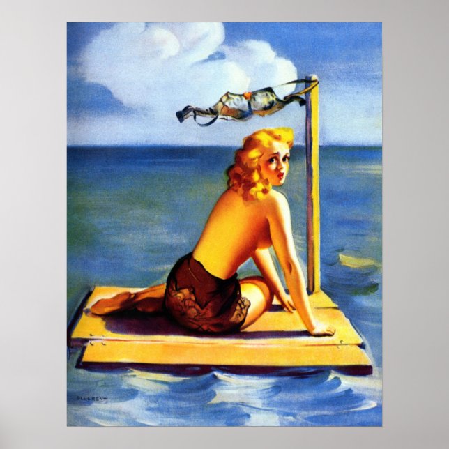 Sailing Pin Up Poster (Front)