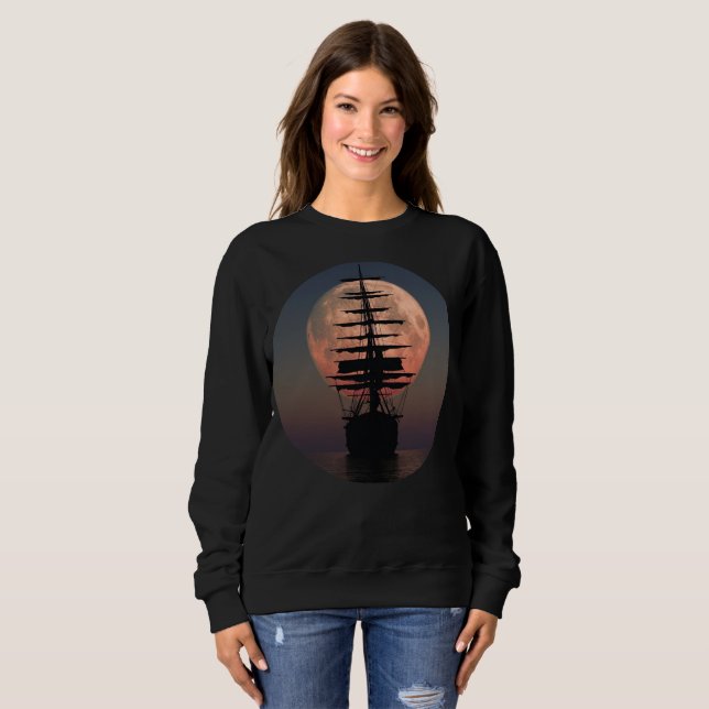 Sailing Pirate Moon Sweatshirt (Front Full)