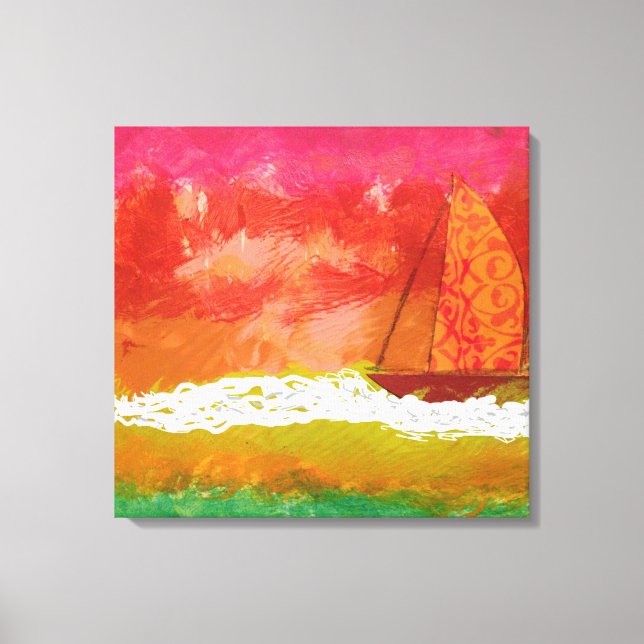 Sailing Red Skies  Canvas Print (Front)