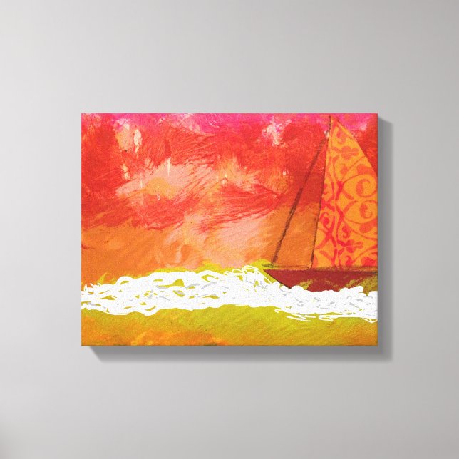 Sailing Red Skies  Canvas Print (Front)