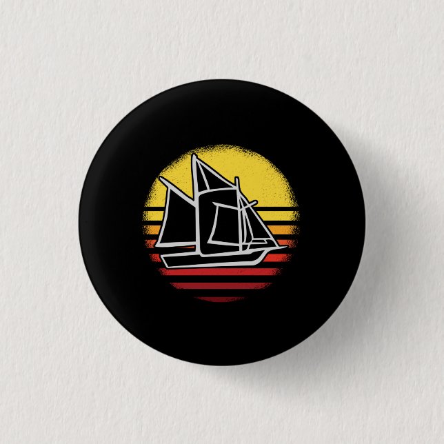 Sailing Retro Vintage 3 Cm Round Badge (Front)