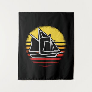 Sailing Retro Vintage Tapestry