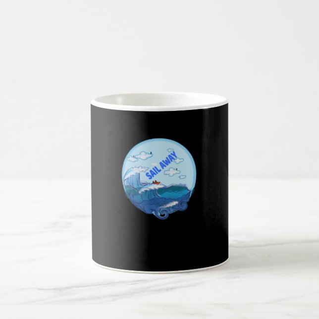 Sailing - Sail Away Sail To Freedom Coffee Mug (Center)