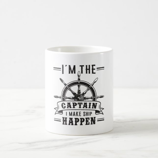 Sailing Sail Boat Captain Sailor Funny Gift Idea Coffee Mug (Center)
