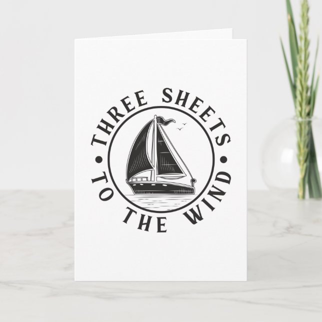 Sailing Sail Captain Boat Sailor Funny Gift Idea Card (Front)