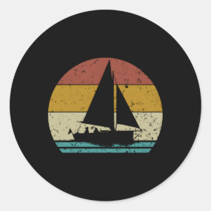 Sailing Sailboat Boat Boating Classic Round Sticker