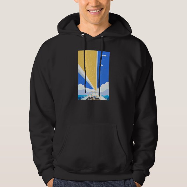 Sailing Sailboat Hoodie (Front)