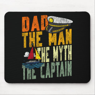 Sailing sailboat retro vintage dad the man the mouse pad