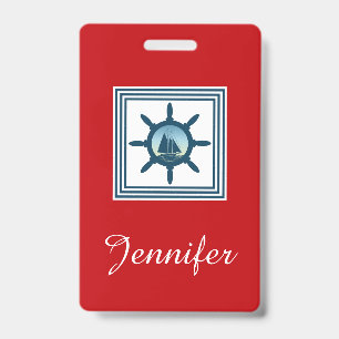 Sailing scene ID badge
