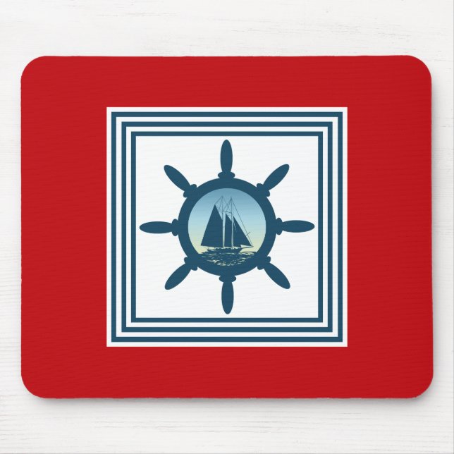 Sailing scene mouse pad (Front)