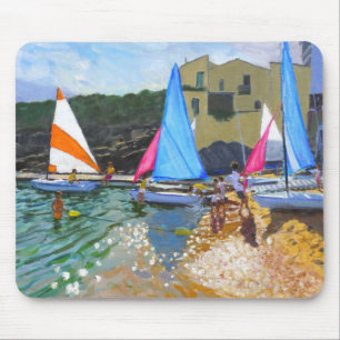 sailing school calella de palafrugall costa mouse pad