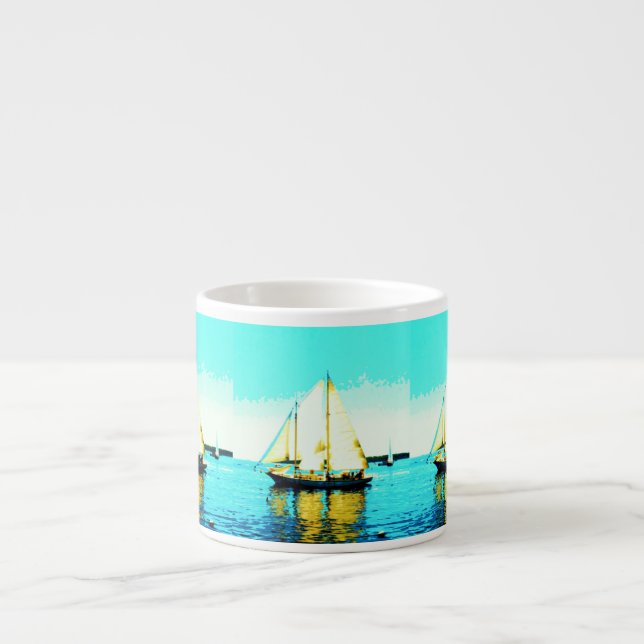 sailing schooner espresso mug (Front)