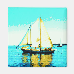 sailing schooner magnet