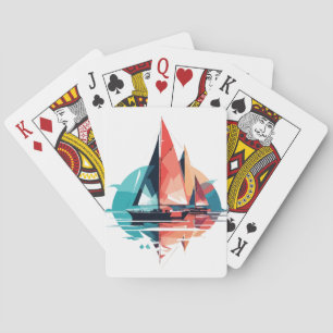 Sailing Sea Calm Tranquil Ocean Outdoors Adventure Playing Cards