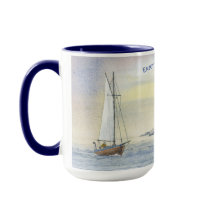 Sailing Sea Ocean Boat Coast Retirement Coffee Mug