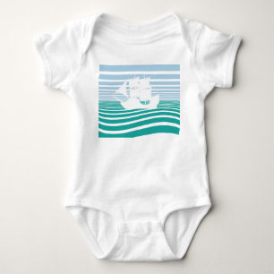 Sailing ship baby bodysuit