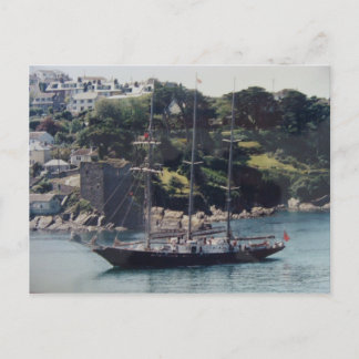 Sailing Ship coming into Harbour Postcard