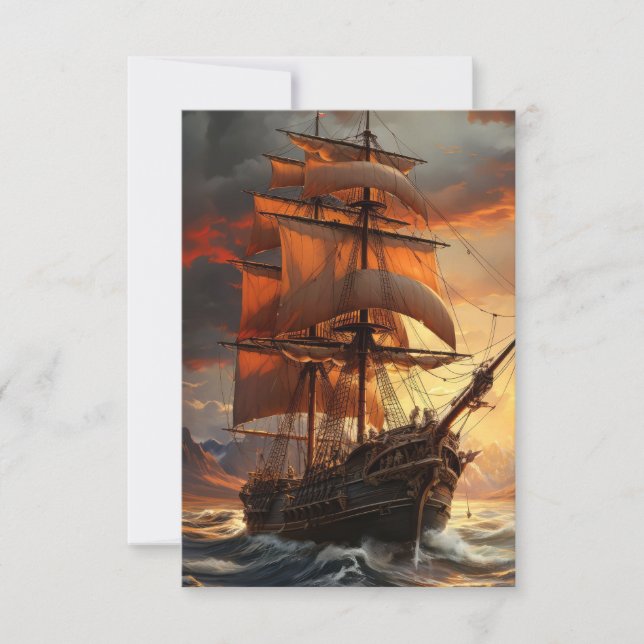 Sailing Ship Invitation (Front)