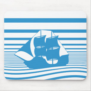 Sailing ship mouse pad