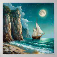 Sailing Ship Ocean Classic Seascape Maritime