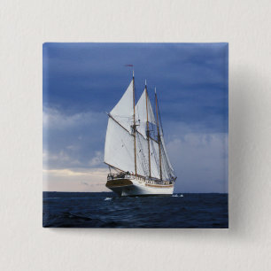 Sailing Ship On The Baltic Sea 15 Cm Square Badge