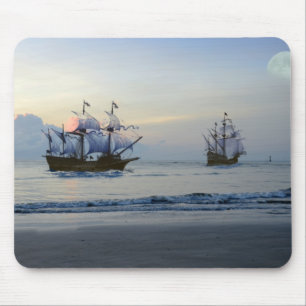 Sailing Ship Pirate Sailboat Sea Mouse Pad