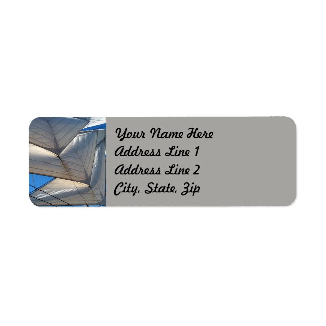 Sailing Ship Sails Address Labels (Front)
