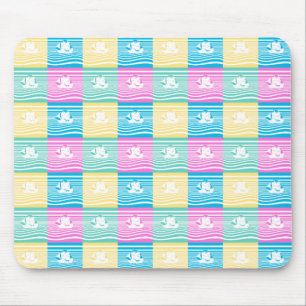 Sailing ships pattern mouse pad