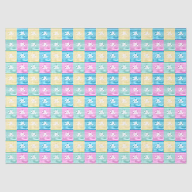 Sailing ships pattern tissue paper (Front)