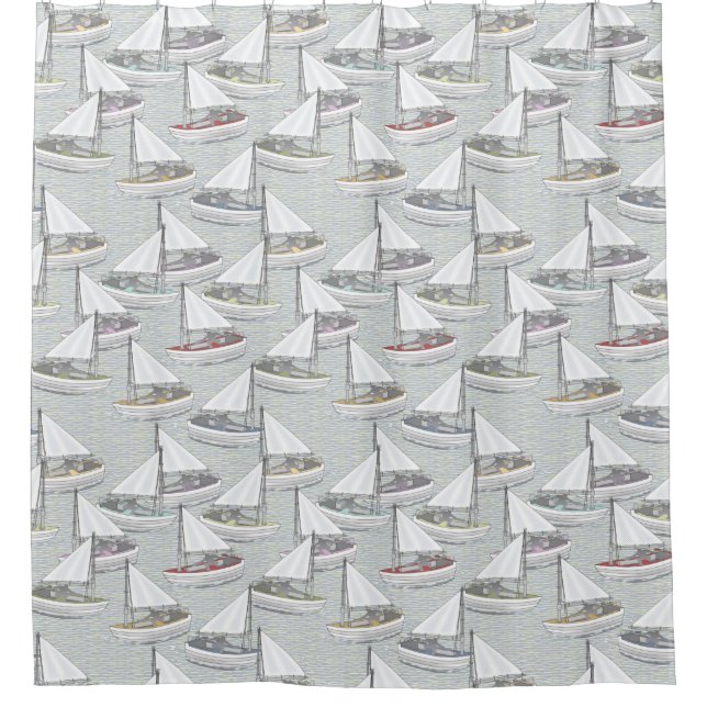 Sailing Shower Curtain (Front)