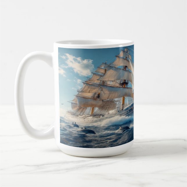 Sailing Sloop John B Tall Ship v4.0 Coffee Mug (Left)