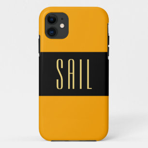SAILING Sporty Wide Bright Orange Black Stripes Case-Mate iPhone Case