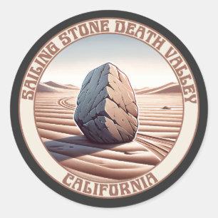 Sailing Stone Death Valley California Classic Round Sticker