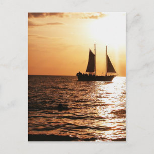 SAILING SUNSET, MONTEGO BAY, JAMAICA POSTCARD