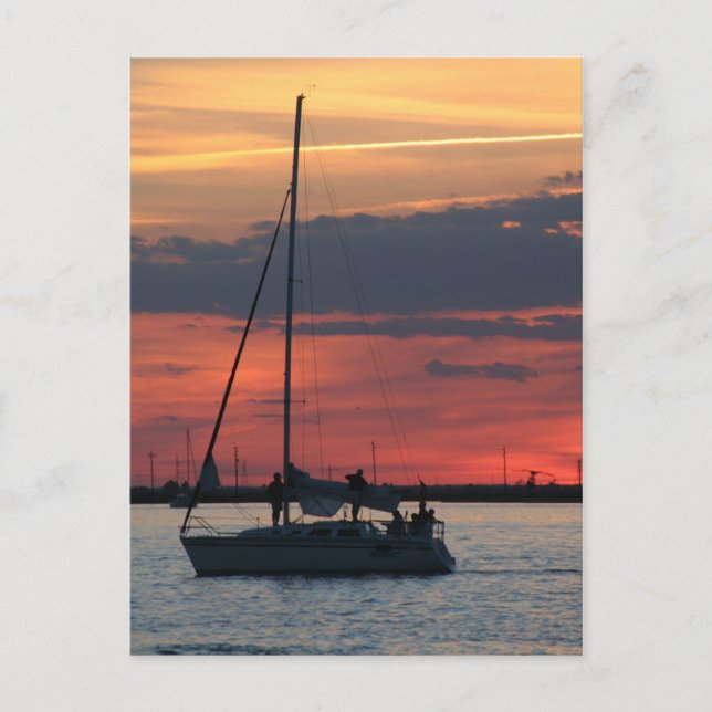 Sailing @ Sunset Postcard (Front)