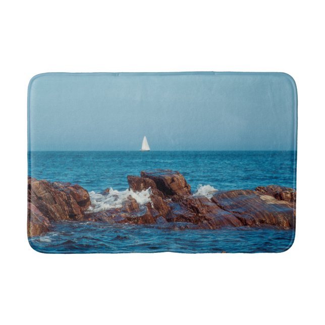 Sailing the Atlantic Bath Mat (Front)