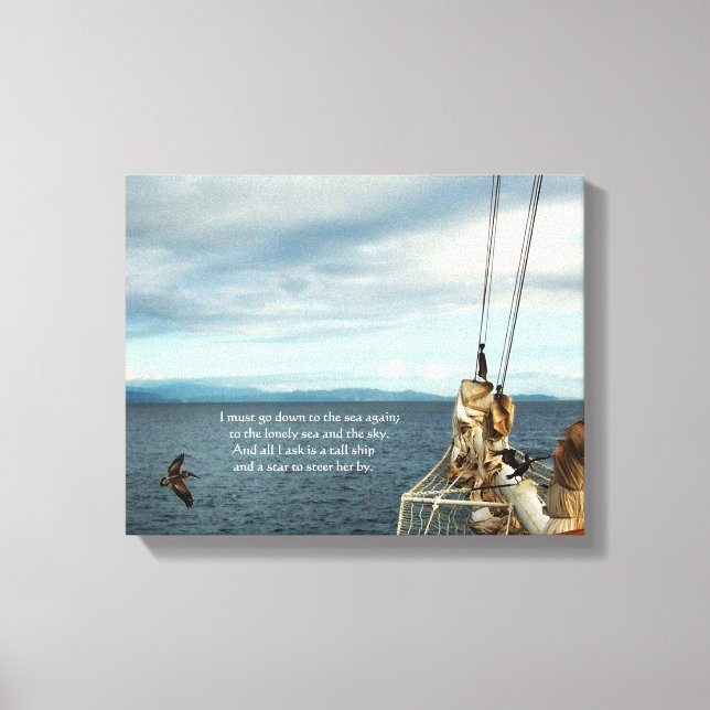Sailing the Coast Sea Fever Print (Front)